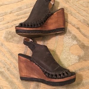 Volatile Leather Wedges